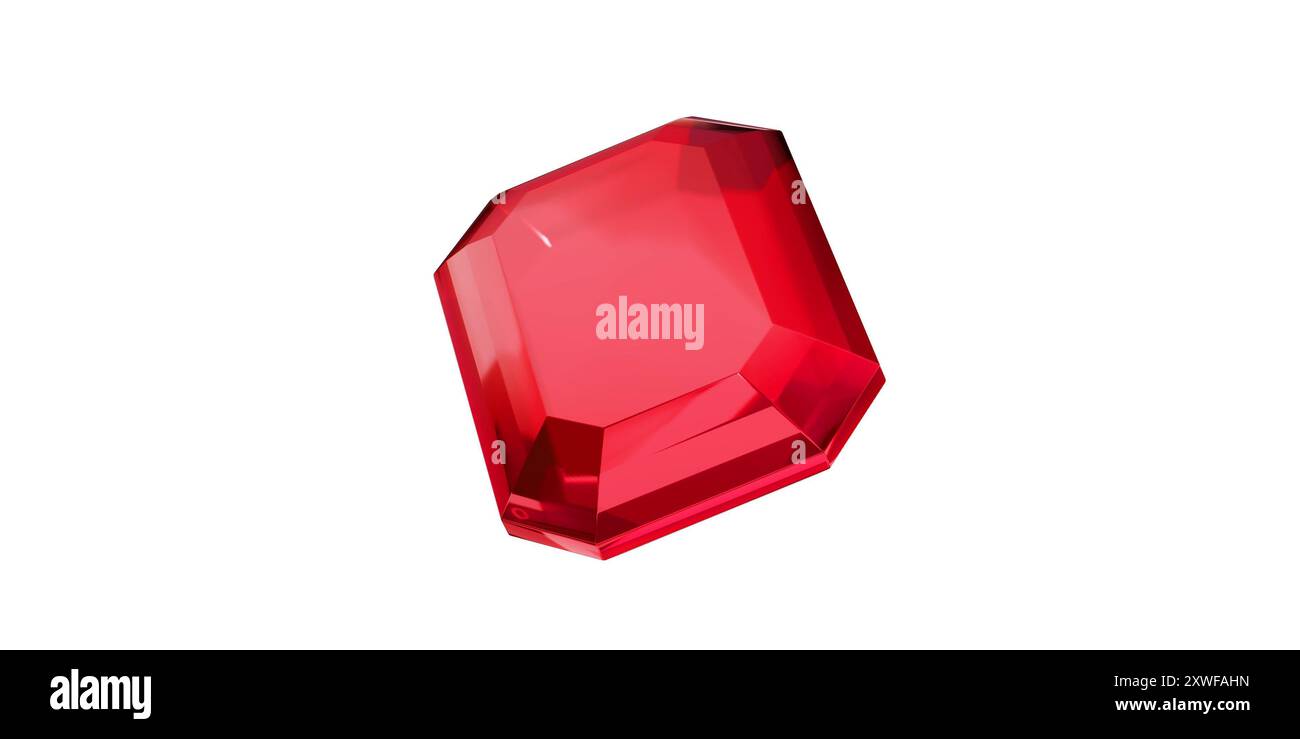 Ruby Gem on transparent background, red gemstone diamond isolated Stock ...