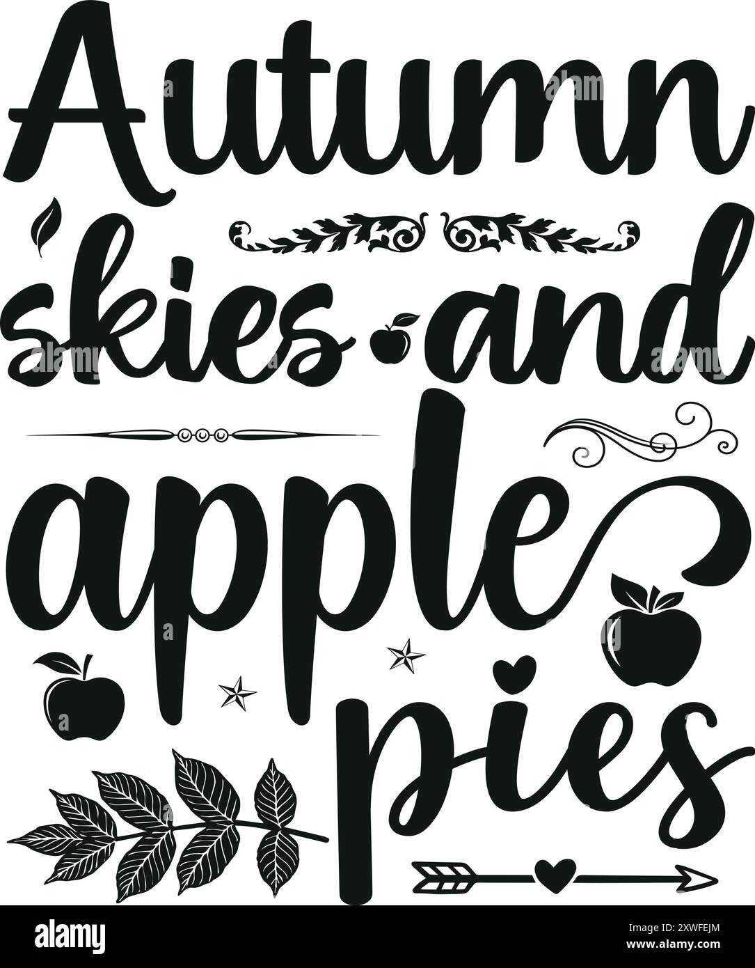 Svg Vector Lettering Autumn SVG Design Lettering Concept Typography T-Shirt Design Stock ...