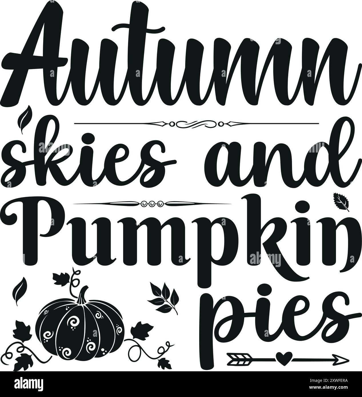 Svg Vector Lettering Autumn SVG Design Lettering Concept Typography T-Shirt Design Stock ...