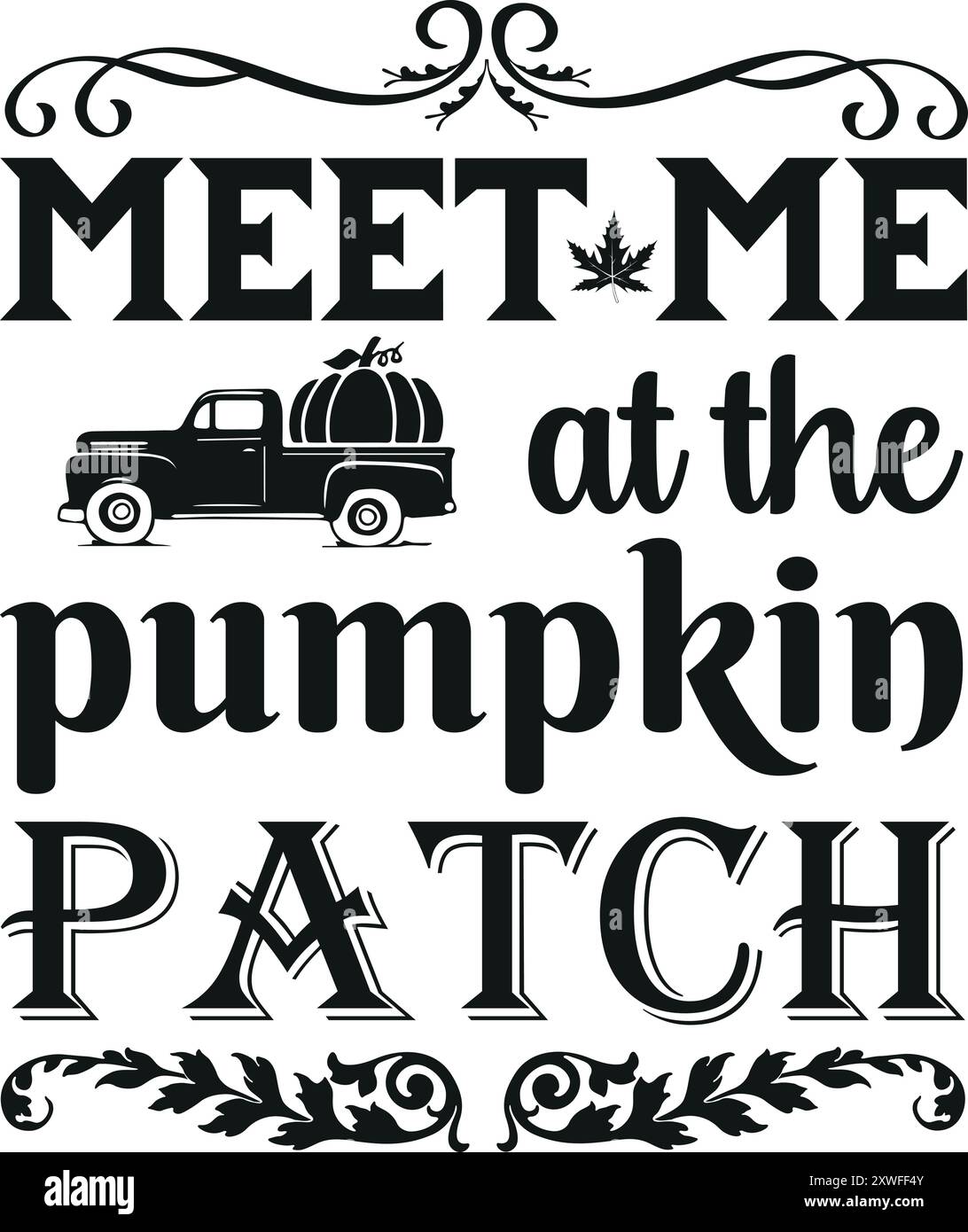 Autumn SVG Design Lettering Concept Typography T-Shirt Design Stock ...