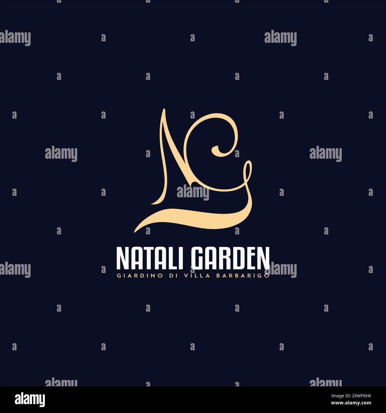 Alphabet letter icon logo Gn, NG, GN Logo Emblem Monogram, Letters monogram icon logo NG, GN,G and N, NG Initial letter handwriting Creative and Minima Stock Vector