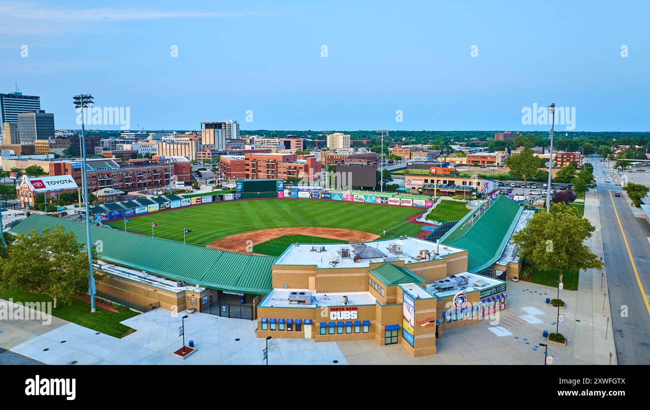 aerial-view-of-downtown-south-bend-baseball-stadium-stock-photo-alamy