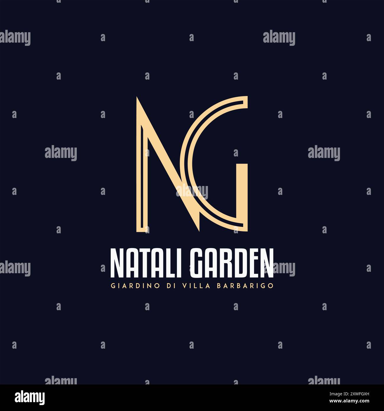 Alphabet Letter Icon Logo Gn Ng Gn Logo Emblem Monogram Letters