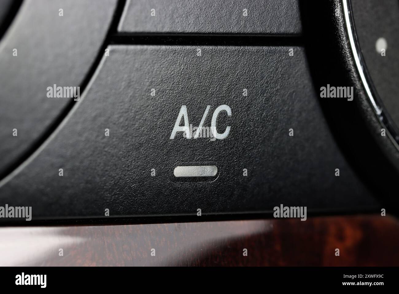 air condition switch inside a used car Stock Photo