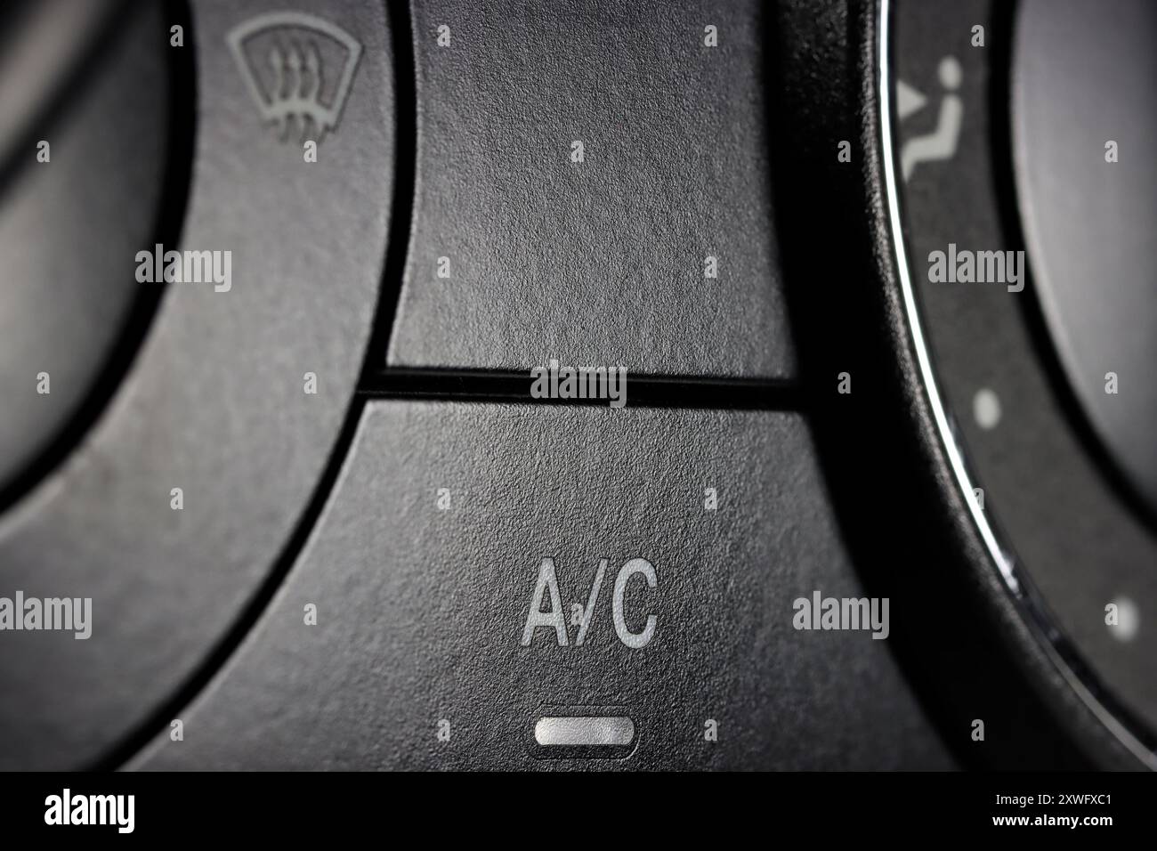 air condition switch inside a used car Stock Photo