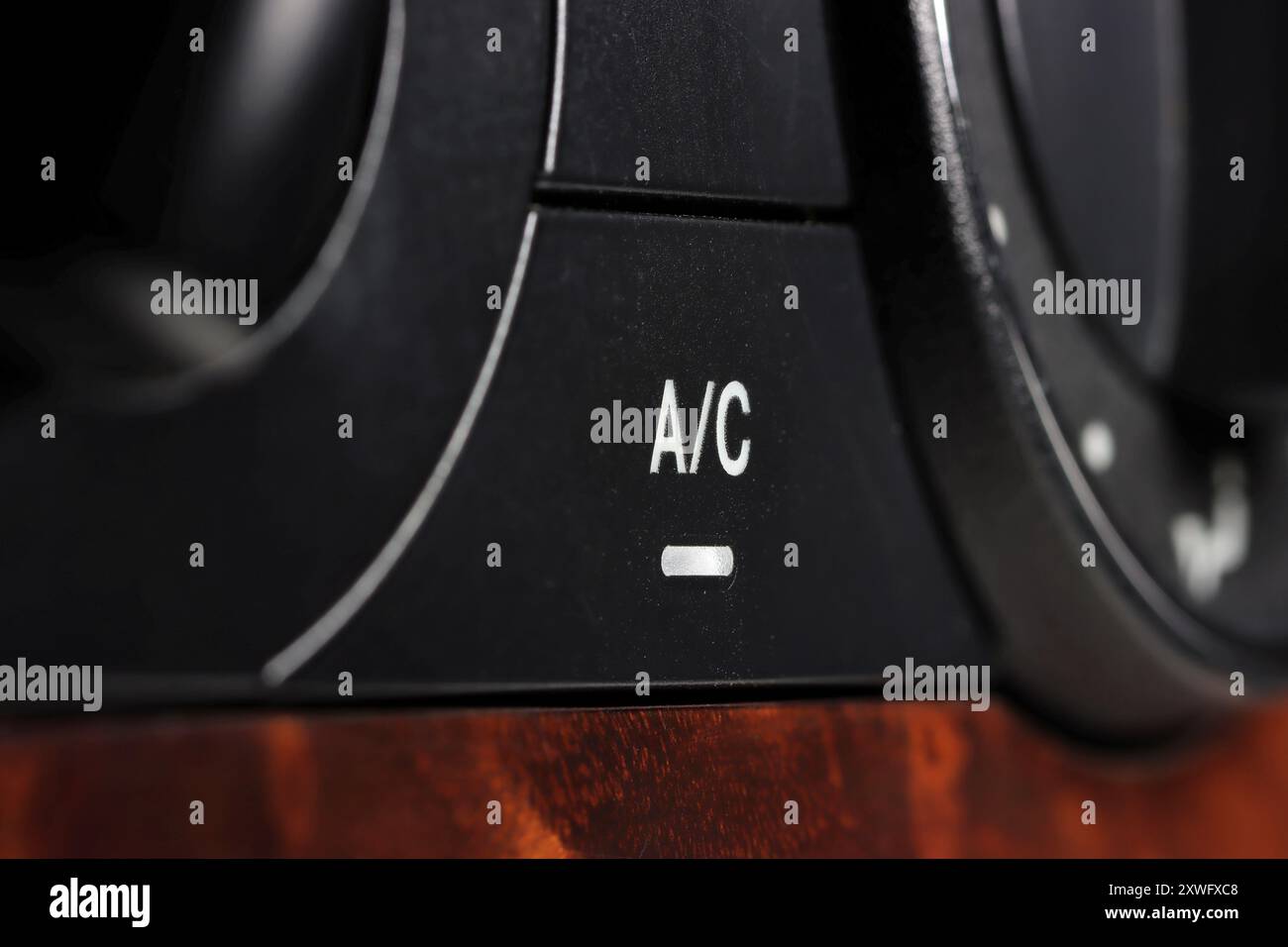 air condition switch inside a used car Stock Photo