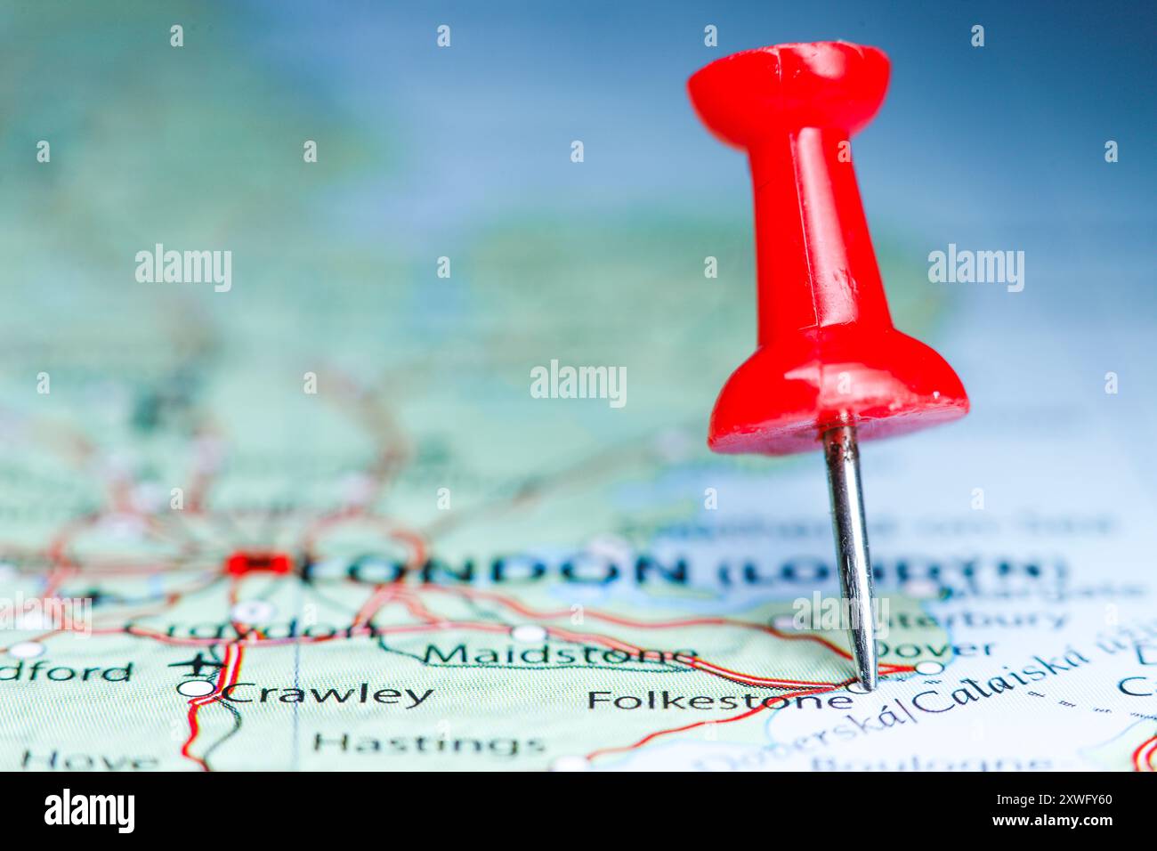 Folkestone map hi-res stock photography and images - Alamy