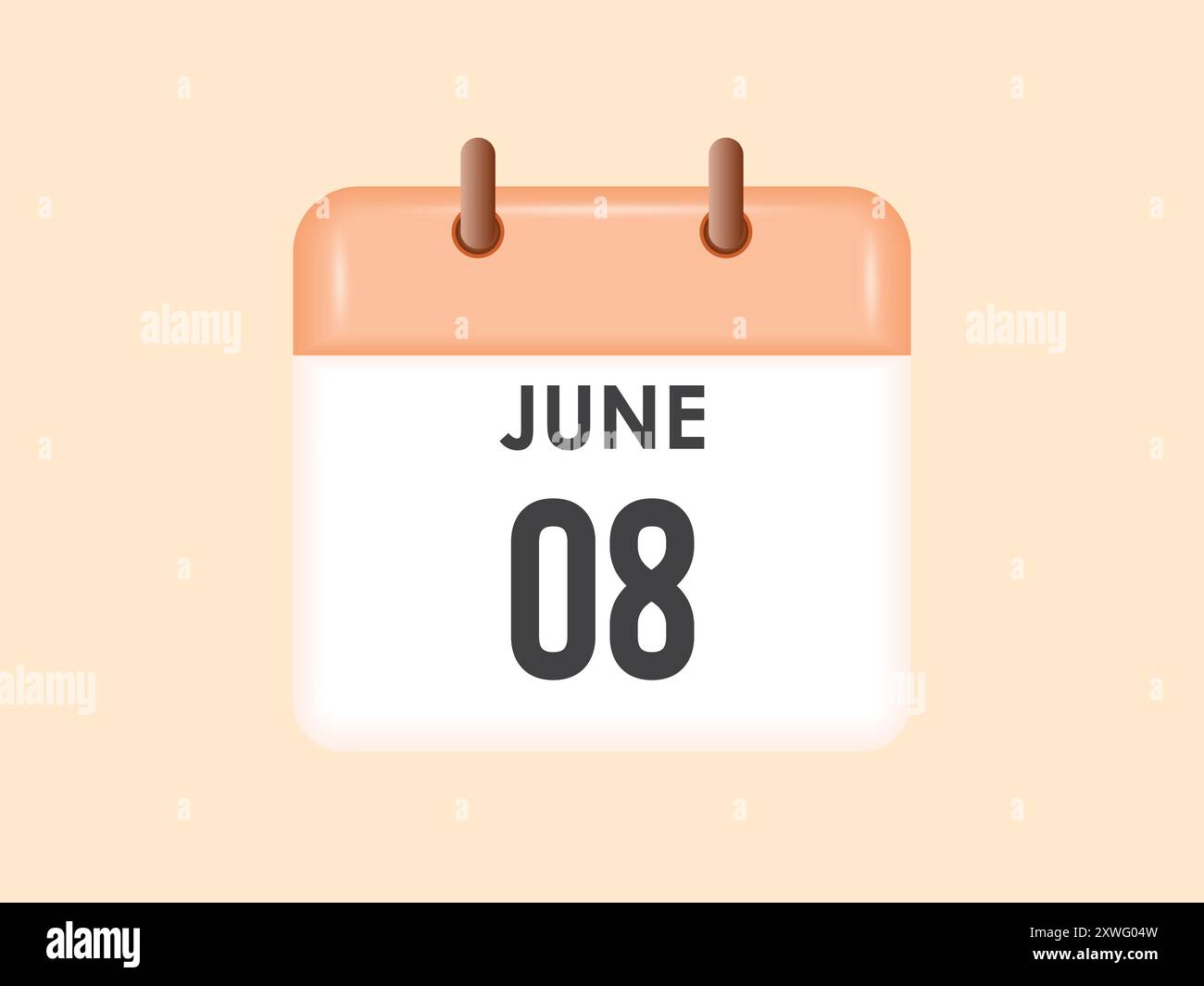 Calendar june 8 hi-res stock photography and images - Alamy