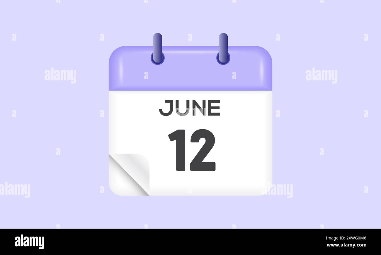 12 june calendar hi-res stock photography and images - Alamy