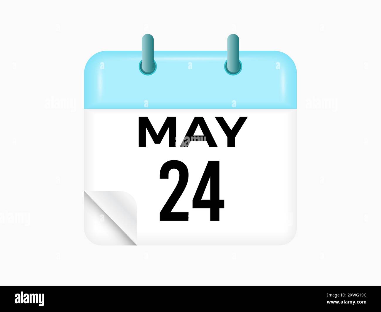 May 24 calendar and Time planner. Daily Calendar Icon reminder
