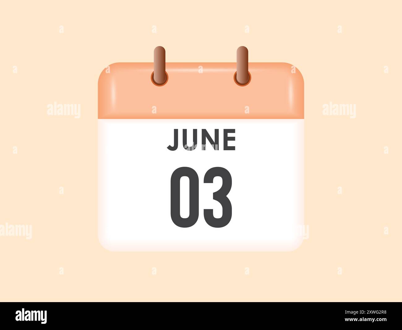 June 3 - calendar and Time planner. Daily Calendar Icon reminder ...