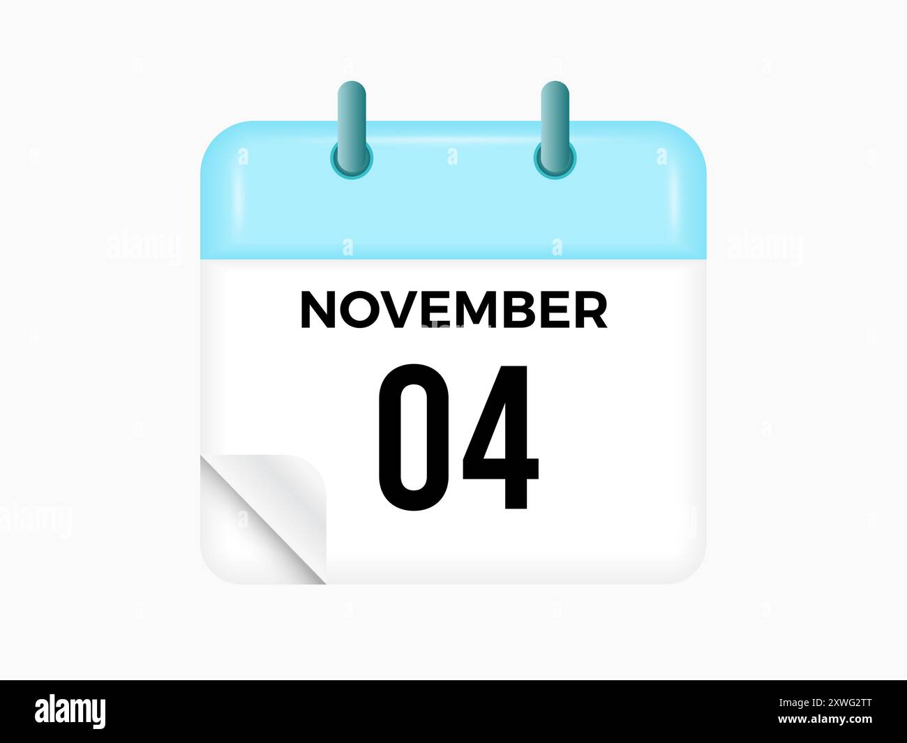 November 4 - calendar and Time planner. Daily Calendar Icon reminder ...