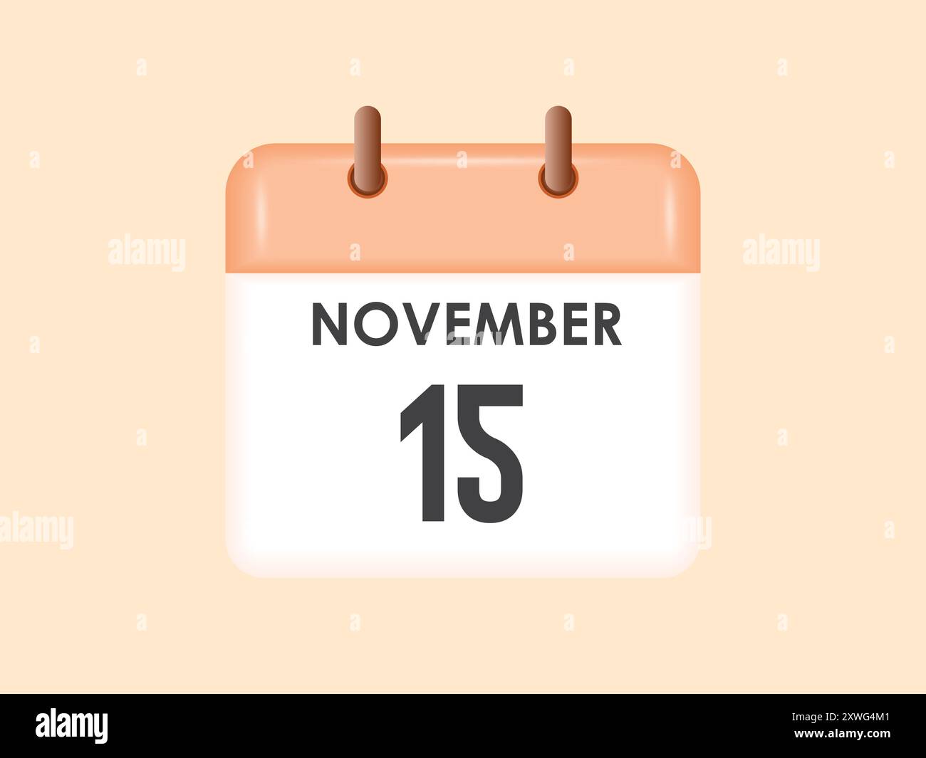 November 15 - calendar and Time planner. Daily Calendar Icon reminder ...