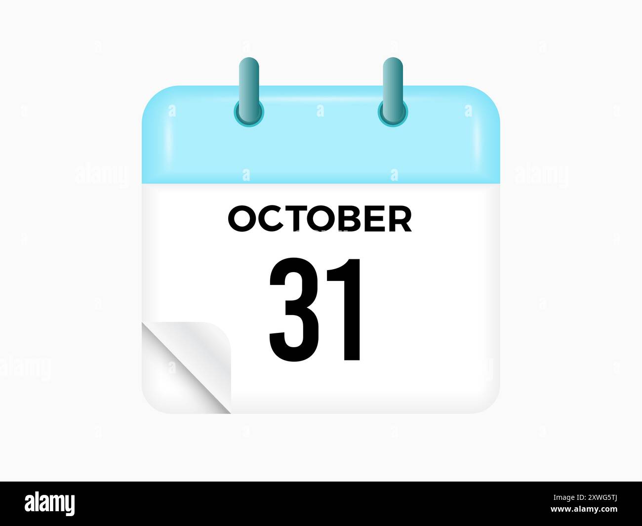 October 31 - calendar and Time planner. Daily Calendar Icon reminder ...