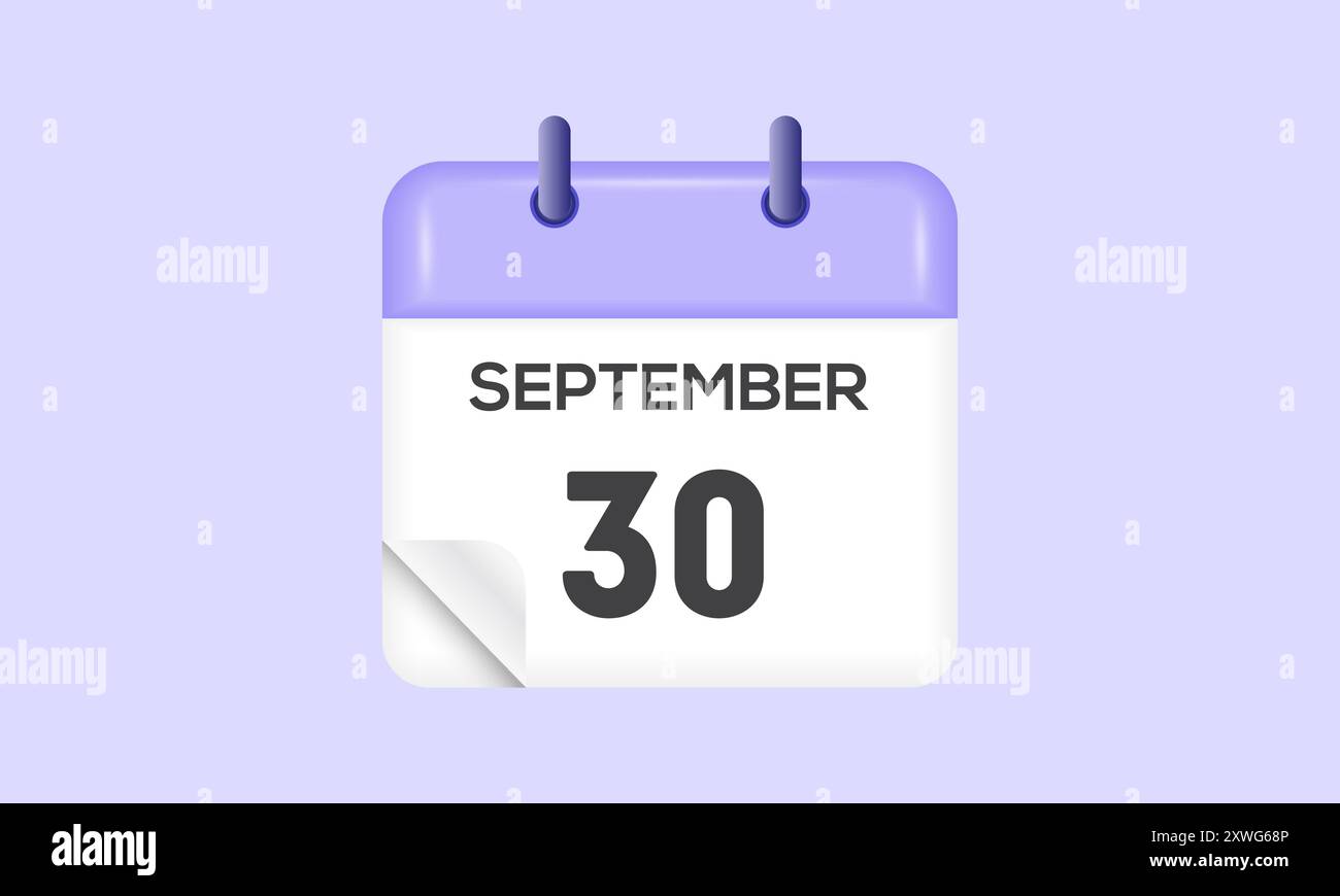 September 30 calendar and Time planner Daily Calendar Icon reminder September 30 calendar and Time planner Daily Calendar Icon reminder