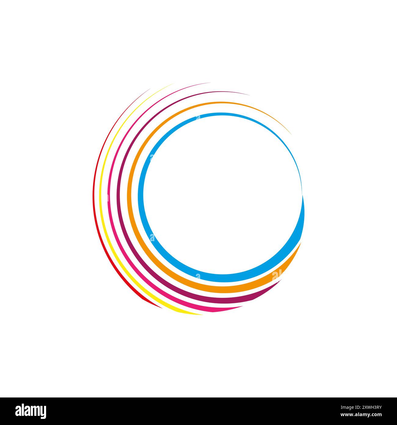 Abstract circular spiral icons. Dynamic black and grey gradient lines ...