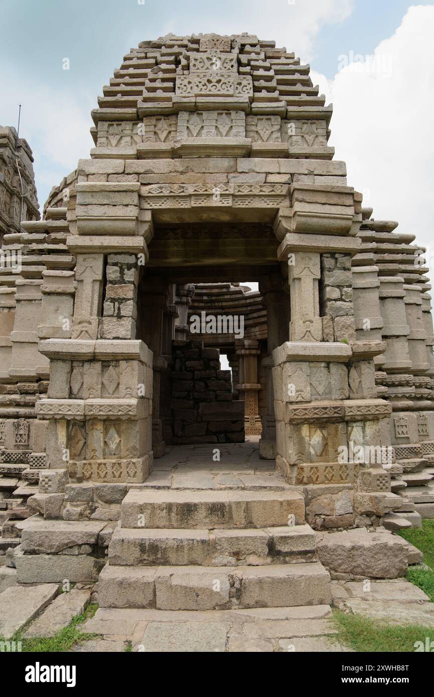 Main entrance of Rahiliya Sun Temple of Mahoba, Uttar Pradesh, India. This Sun temple locally known as Rahiliya Temple was constructed by the Chandela Stock Photo