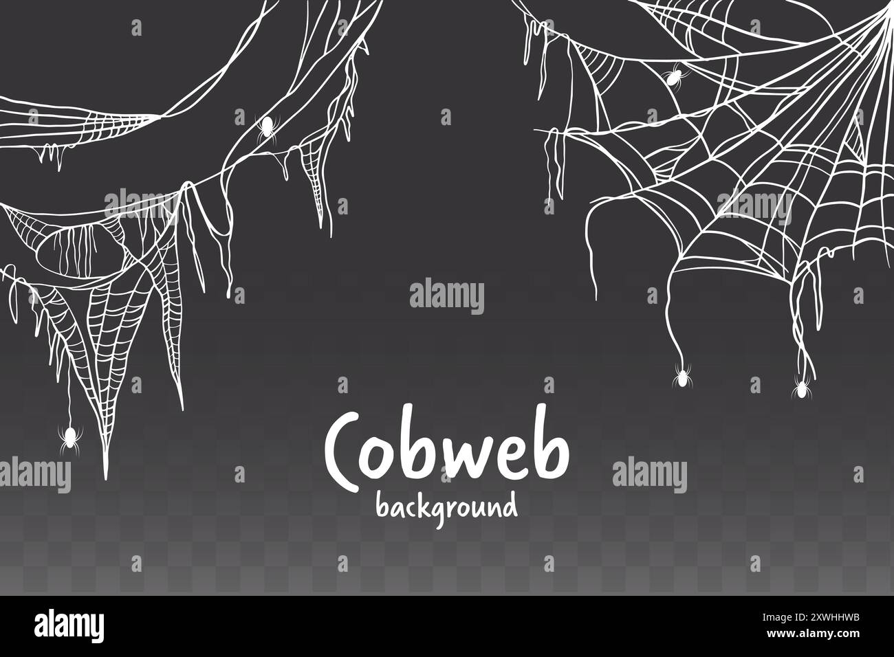 background illustration cobweb design for halloween Stock Vector