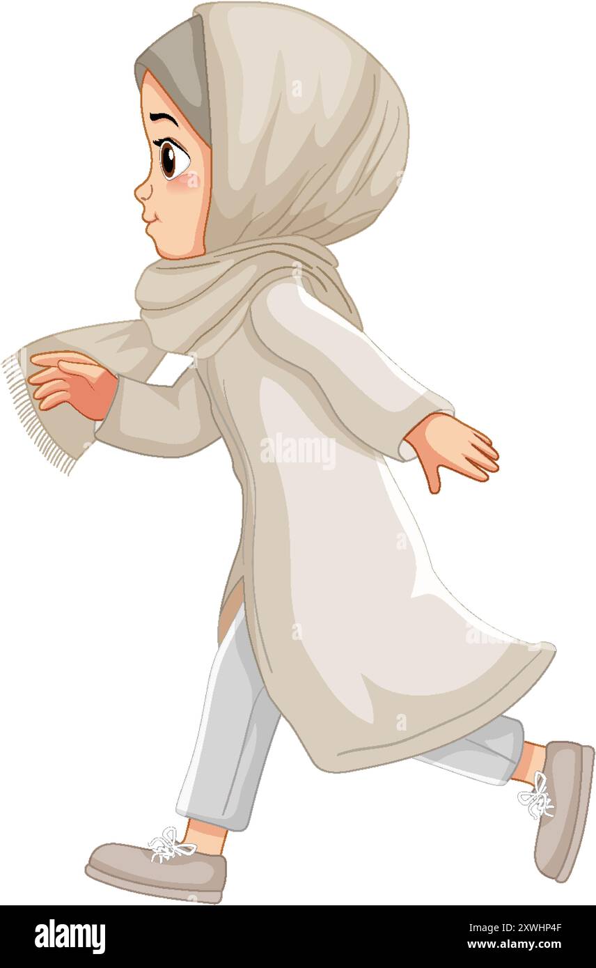 Illustration of a girl in traditional attire Stock Vector Image & Art ...