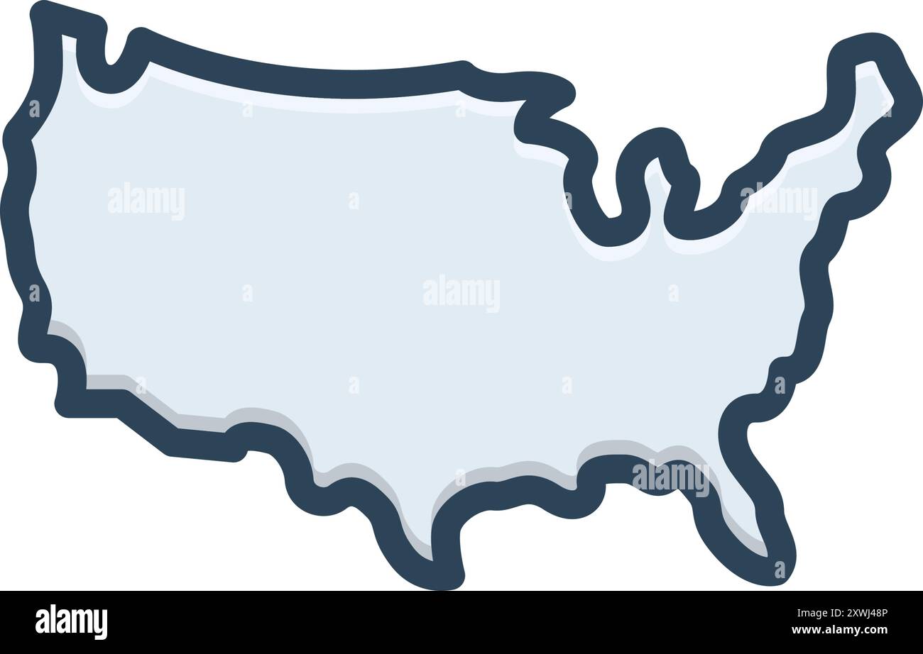 Icon For United States Map Stock Vector Image Art Alamy Icon For United States Map 2XWJ48P