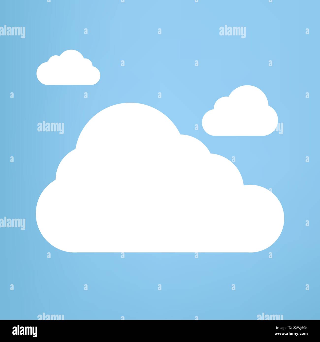 Clouds collection in flat design styles, cloud concepts, clouds element, clouds on isolated blue background Stock Vector