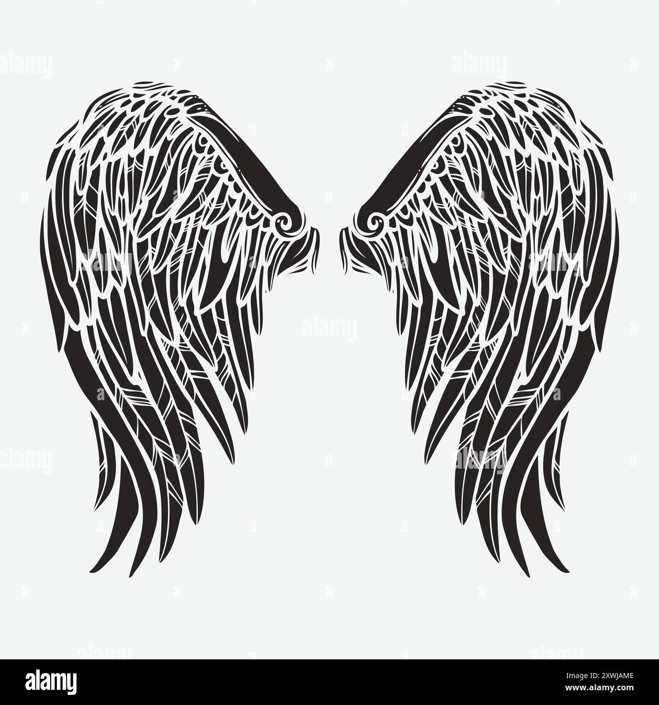 Wings vector design. vector illustration design editable and resizable Stock Vector