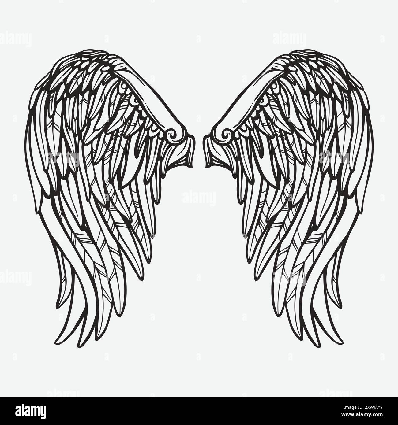 Wings vector design. vector illustration design editable and resizable Stock Vector