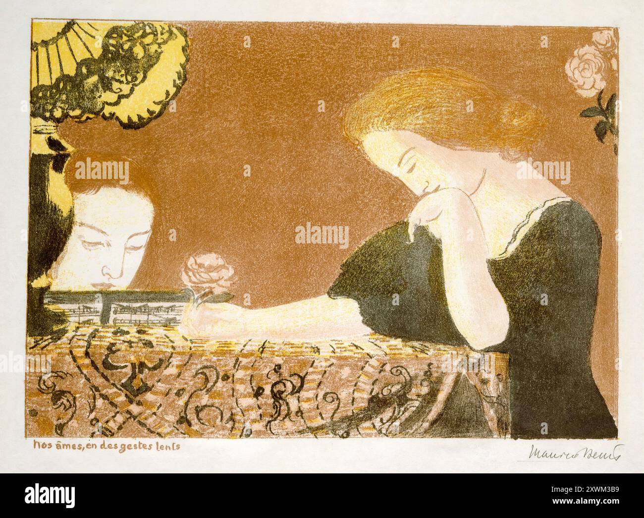 Maurice Denis painting, Our Souls In Slow Gestures, 1899 Stock Photo