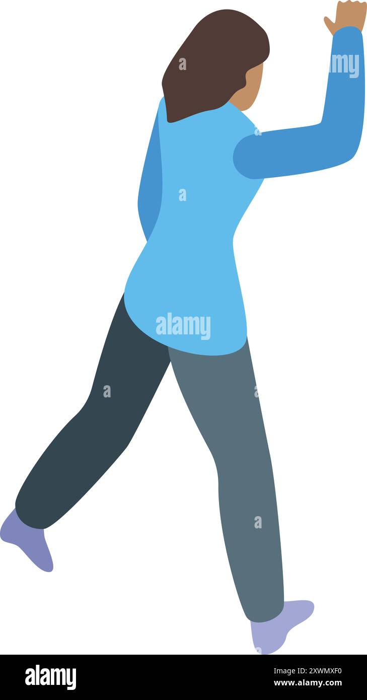 Business woman walking rear view Stock Vector Images - Alamy