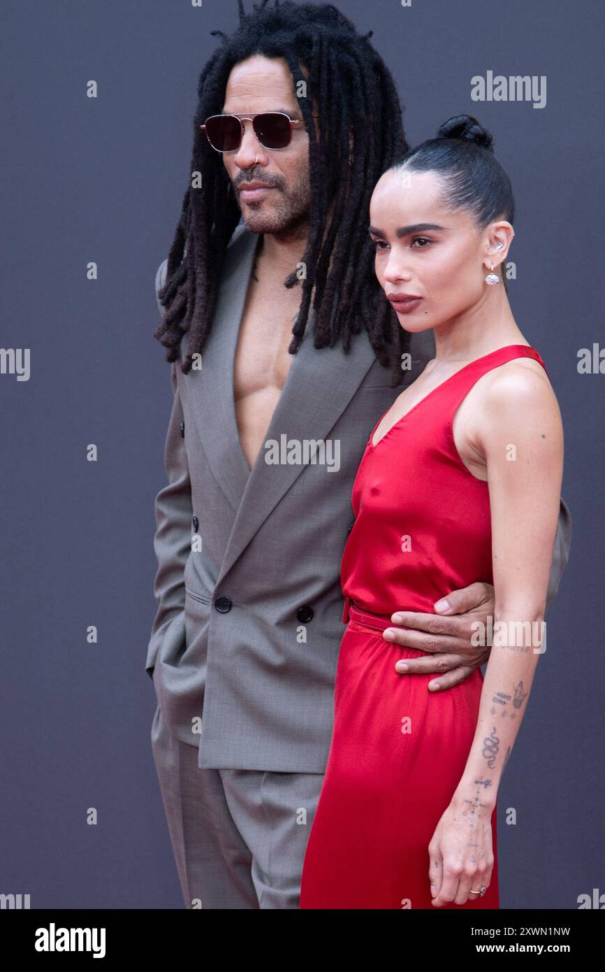 London, UK. 19 Aug, 2024. Pictured: Lenny Kravitz and daughter Zoe