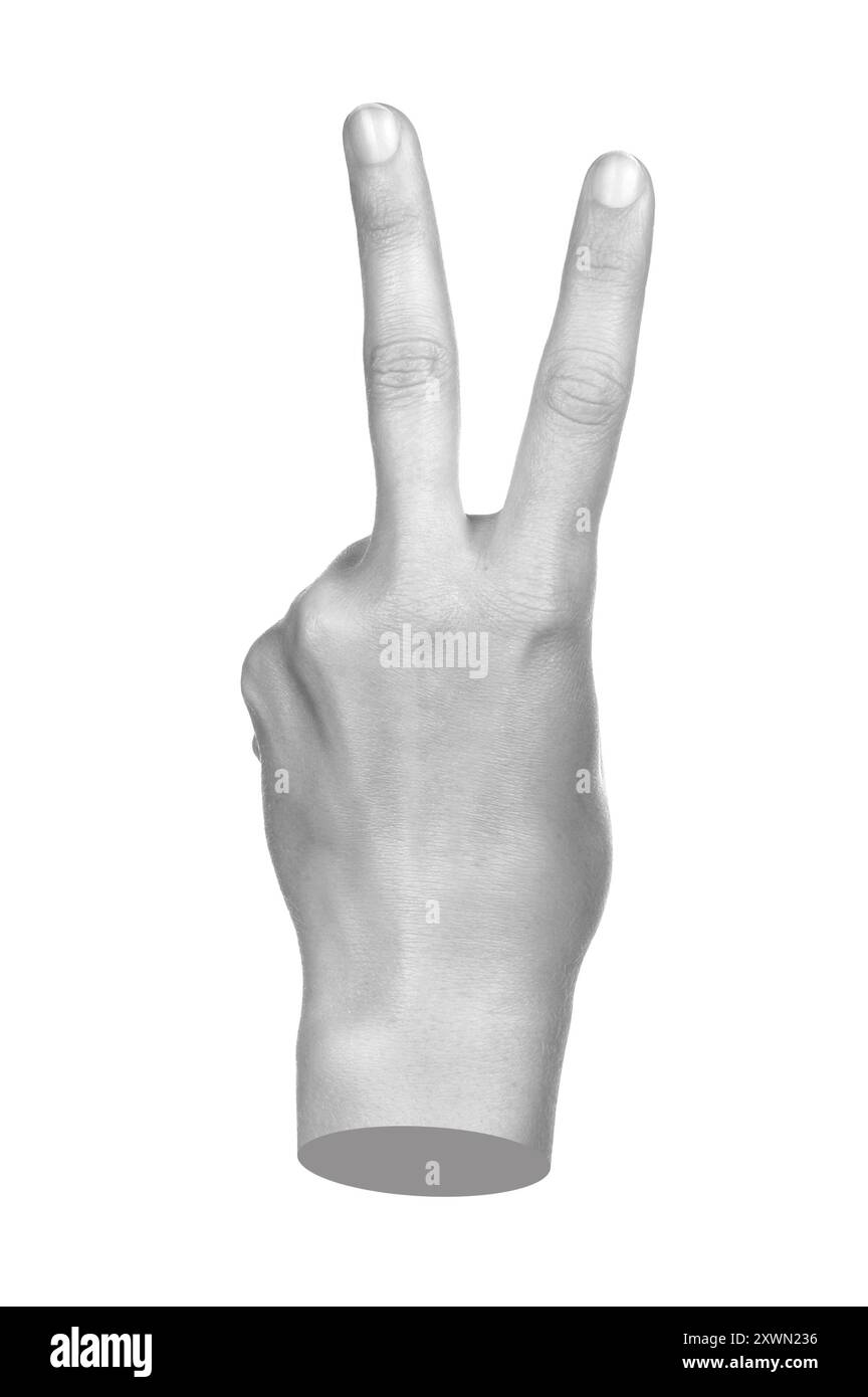 Hand shows finger-counting, isolated on a transparent background ...