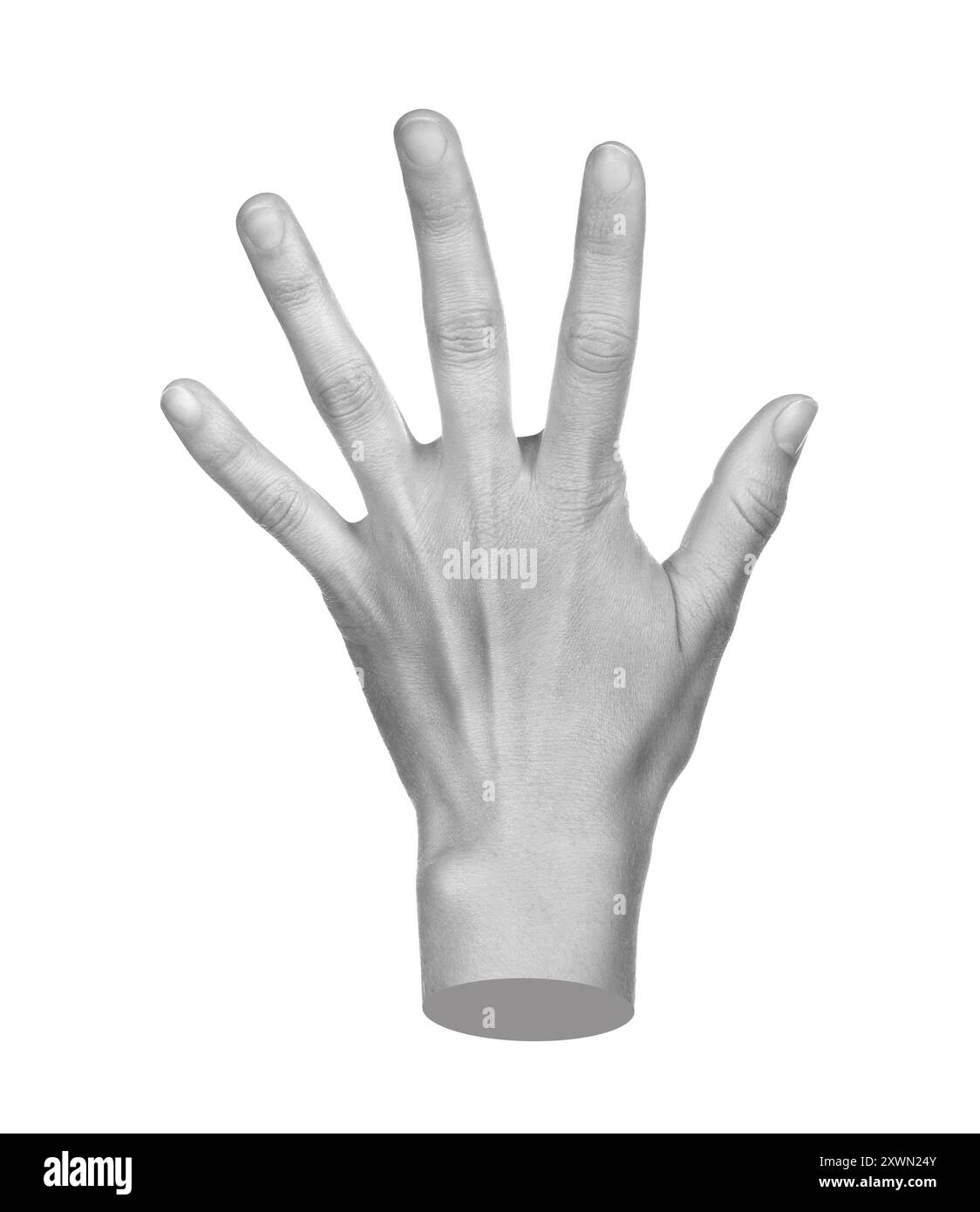 Hand shows finger-counting, isolated on a transparent background ...