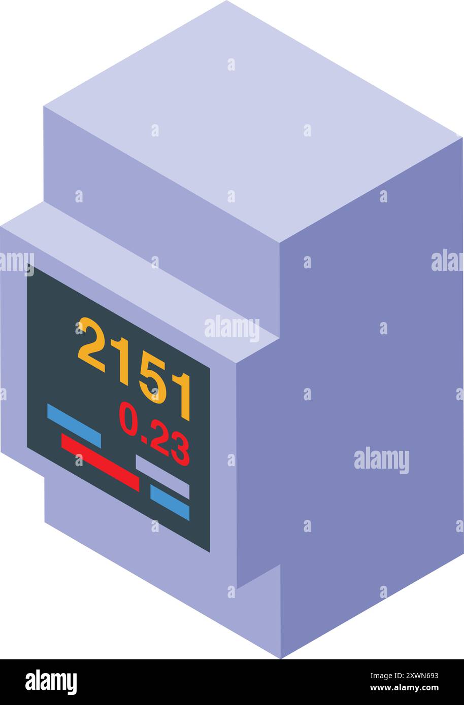 Digital electric meter is showing electricity consumption data in ...