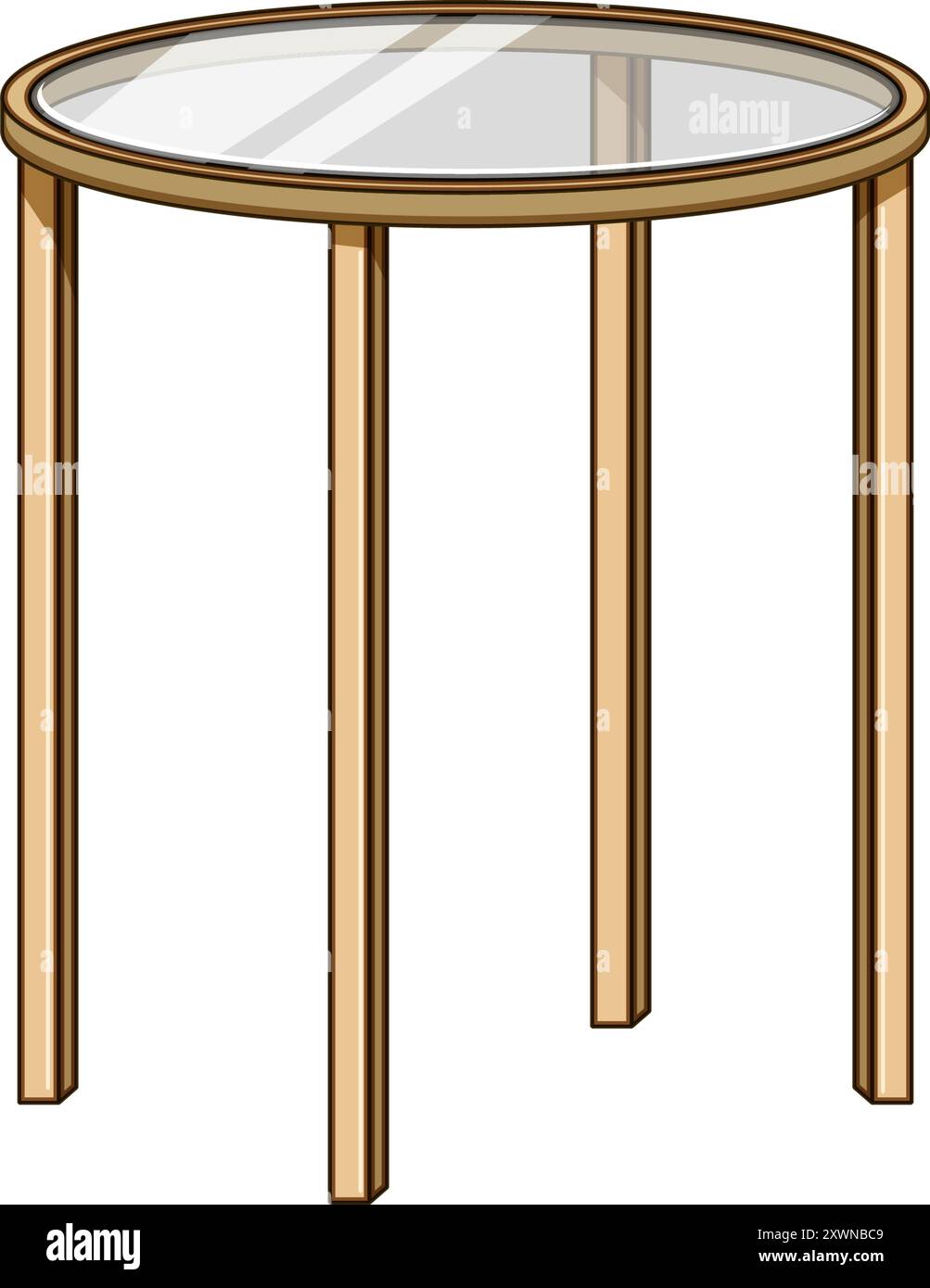 durable glass table cartoon vector illustration Stock Vector Image ...