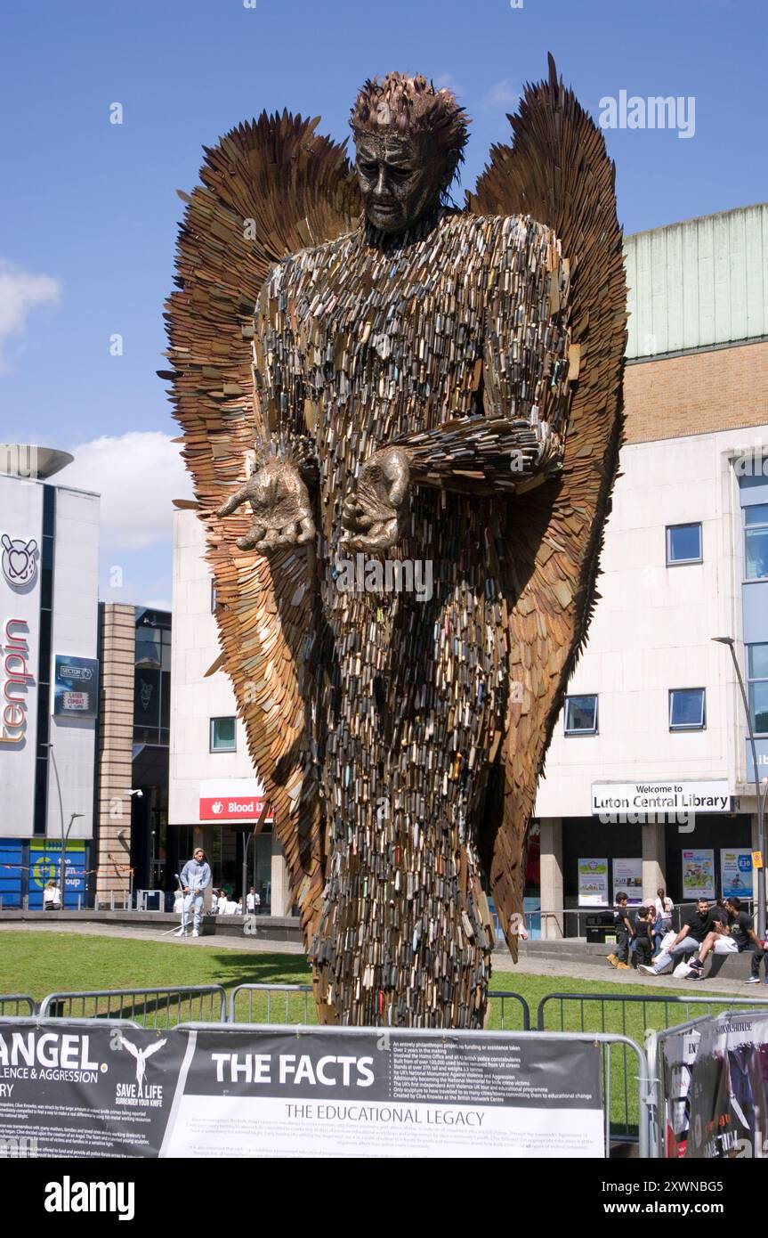 Knife Angel Sculpture Stock Photo