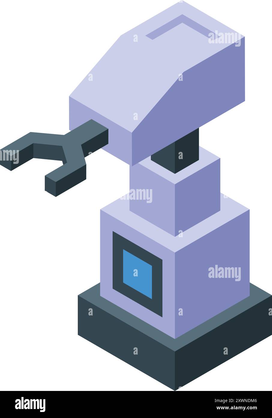 Industrial robot arm holding something using hydraulic system Stock Vector