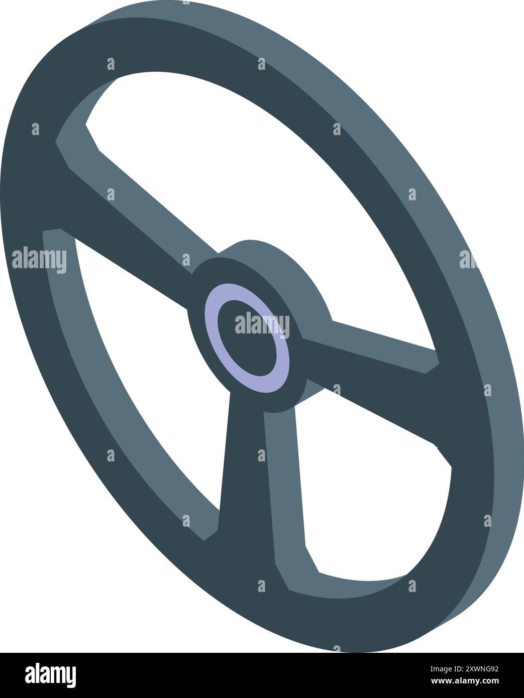Modern car steering wheel isometric icon vector illustration Stock ...
