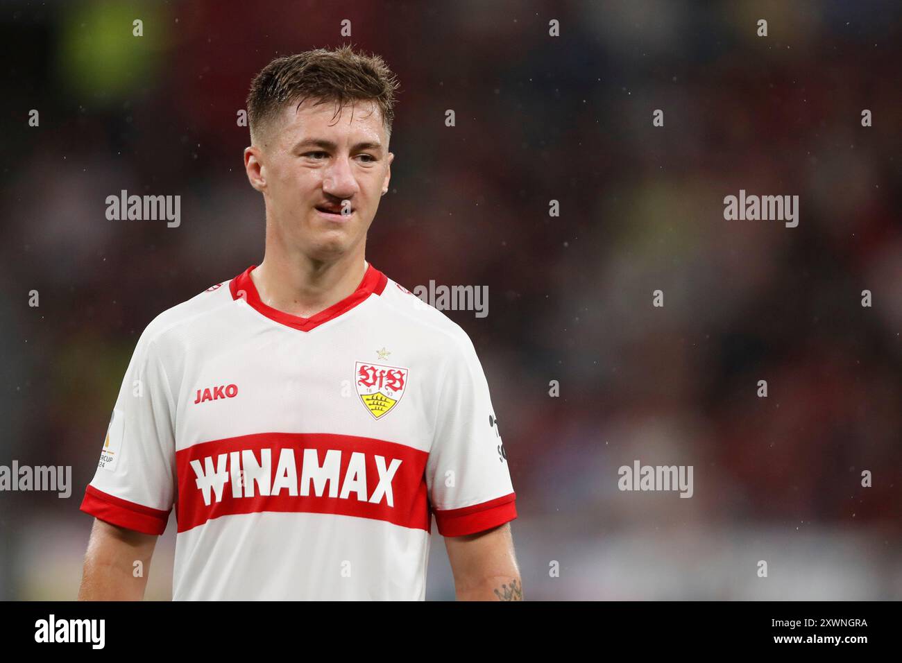 LEVERKUSEN - Angelo Stiller of VfB Stuttgart during the DFL-Super Cup match  between Bayer 04 Leverkusen