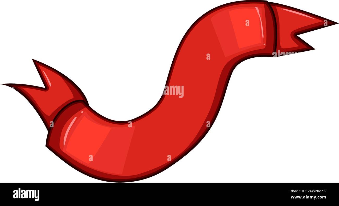 advocacy red ribbon retro cartoon vector illustration Stock Vector ...