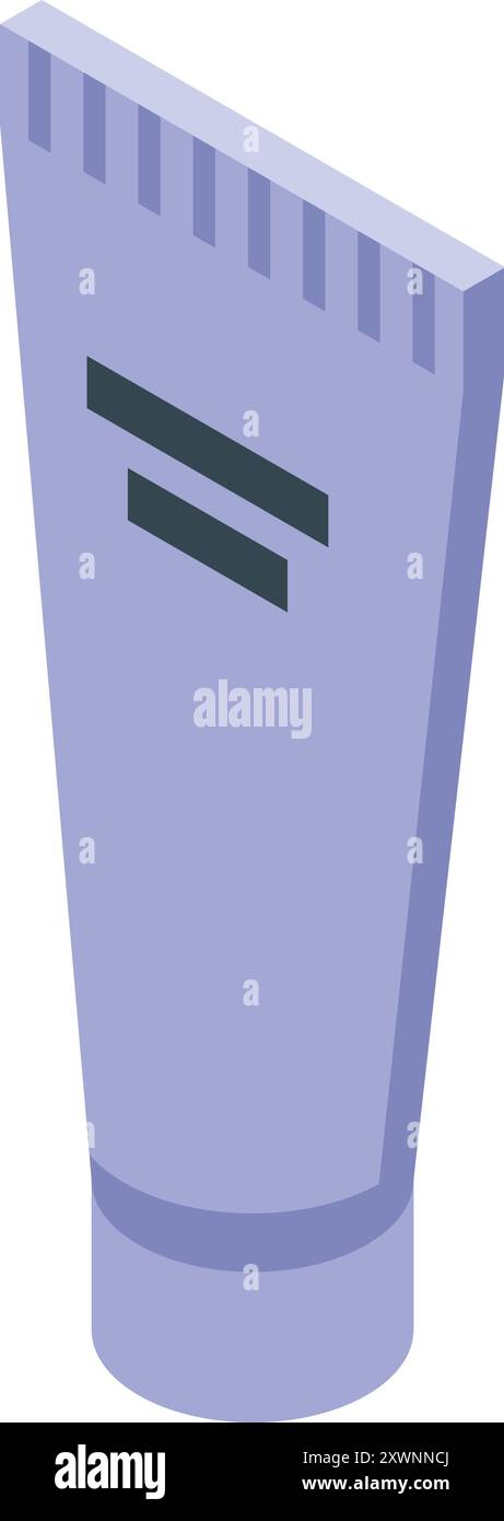 Cosmetic cream tube standing on white background with lines on top ...
