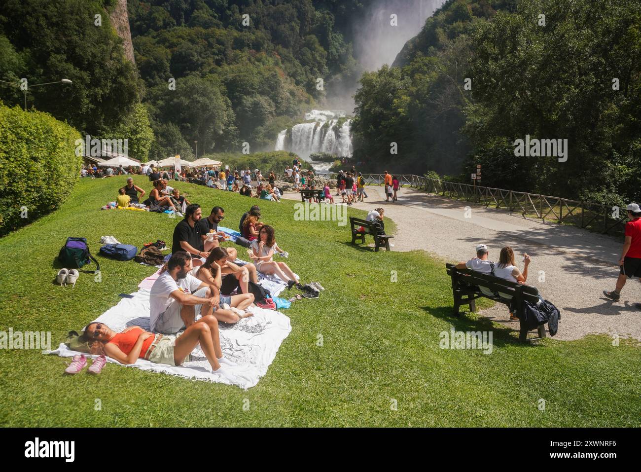 Terni, Italy. 20 August 2024. Large crowds of people come to view the ...