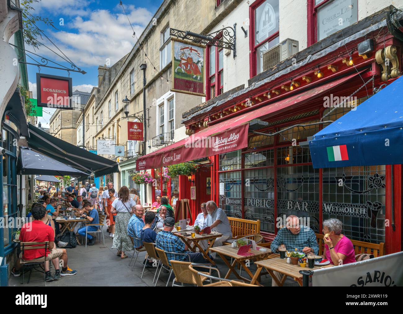 Restaurants and cafes on Northumberland Place in the historic city ...