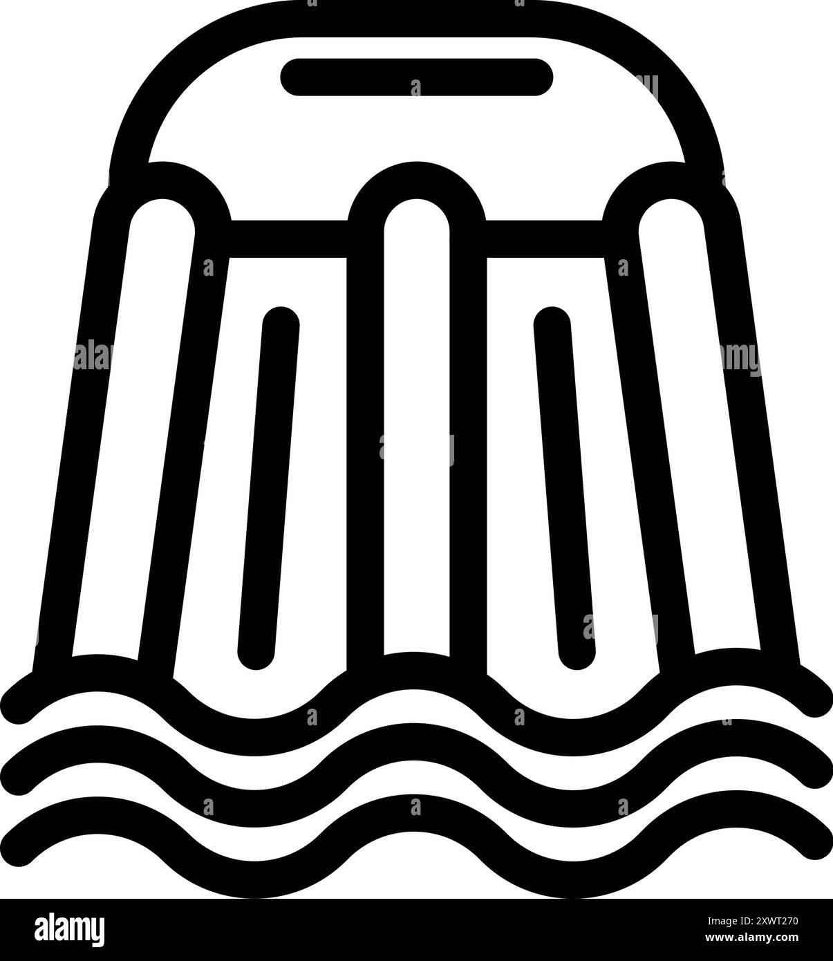 Hydroelectric station reservoir Cut Out Stock