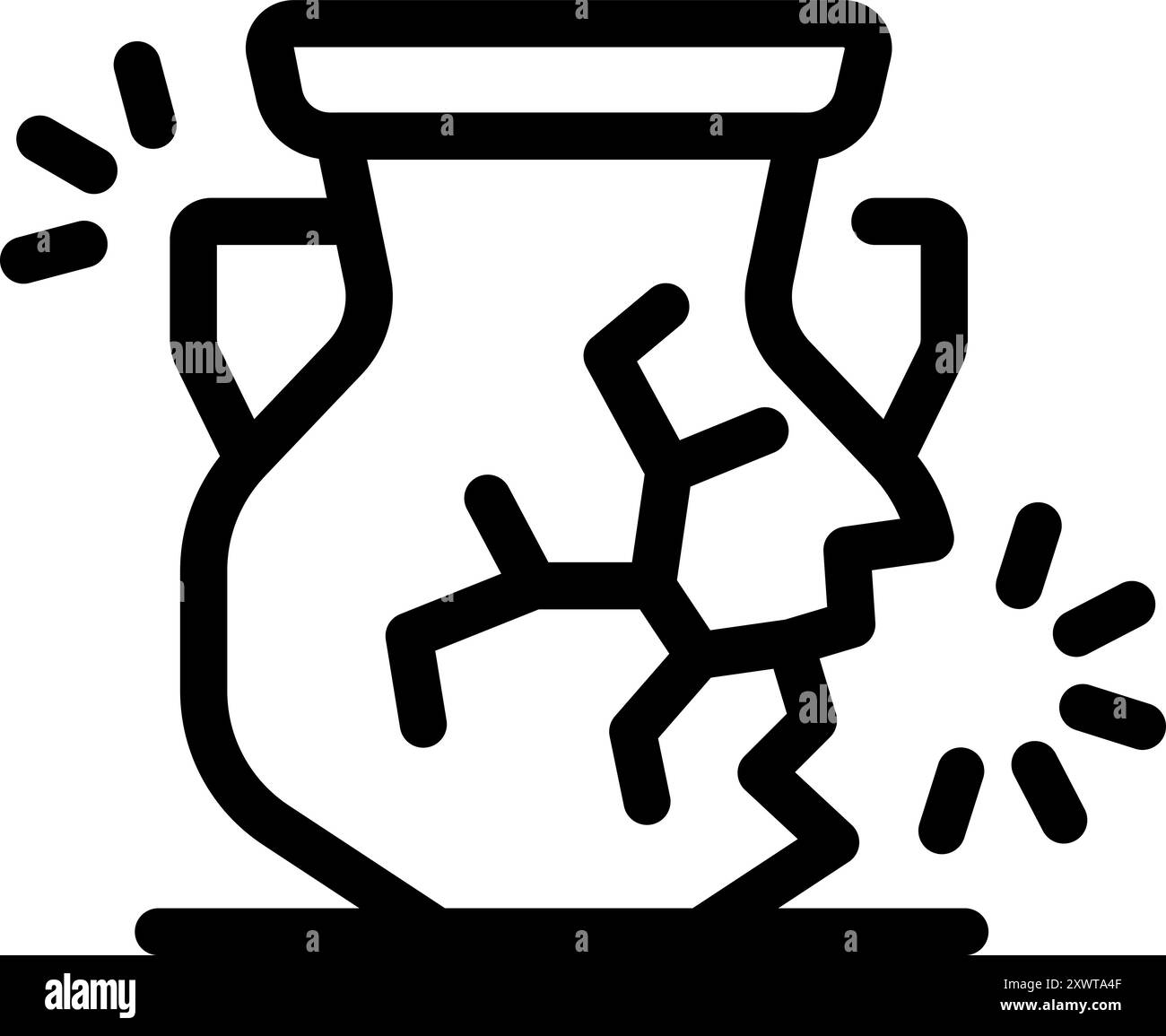 Broken Vase Drawing Easy