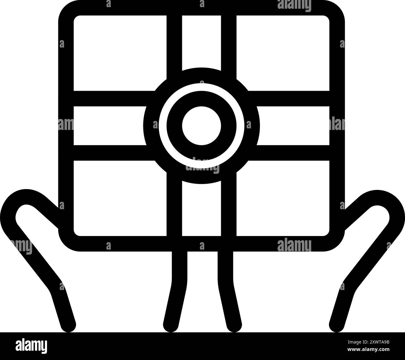 Cpu computer being held isolated Stock Vector Images - Alamy