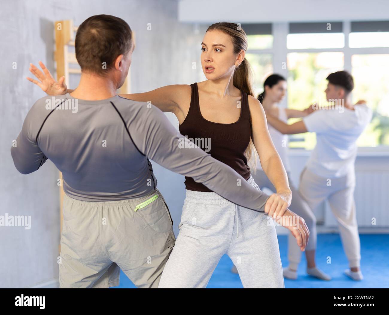 Wrestling lesson hi-res stock photography and images - Alamy