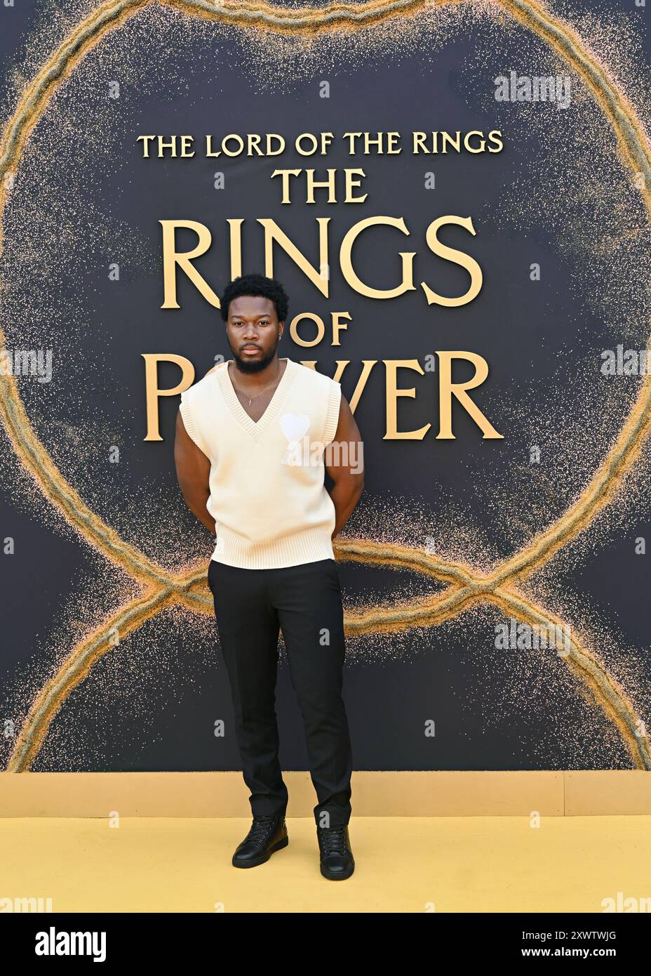 LONDON, UK. 20th Aug, 2024. Eric Shango attends the World premiere for The Lord of the Rings: The Rings of Power - Season 2 at BFI SOUTHBANK in London, UK. ( Credit: See Li/Picture Capital/Alamy Live News Stock Photo