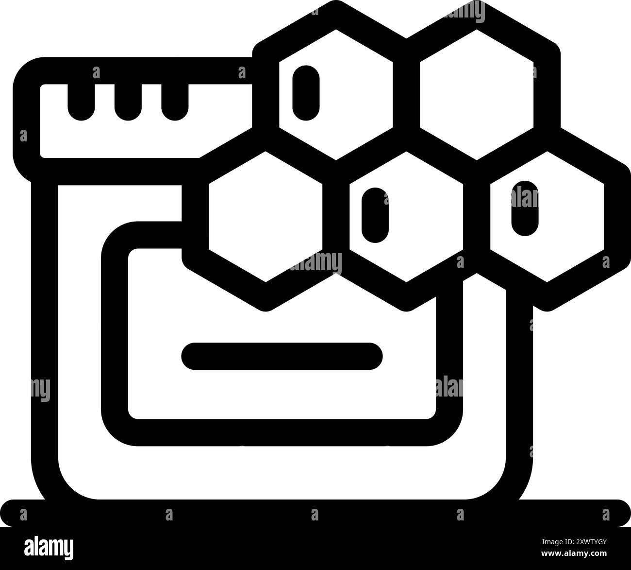 Icon of a laboratory flask with nanomaterial representing innovation in scientific research Stock Vector
