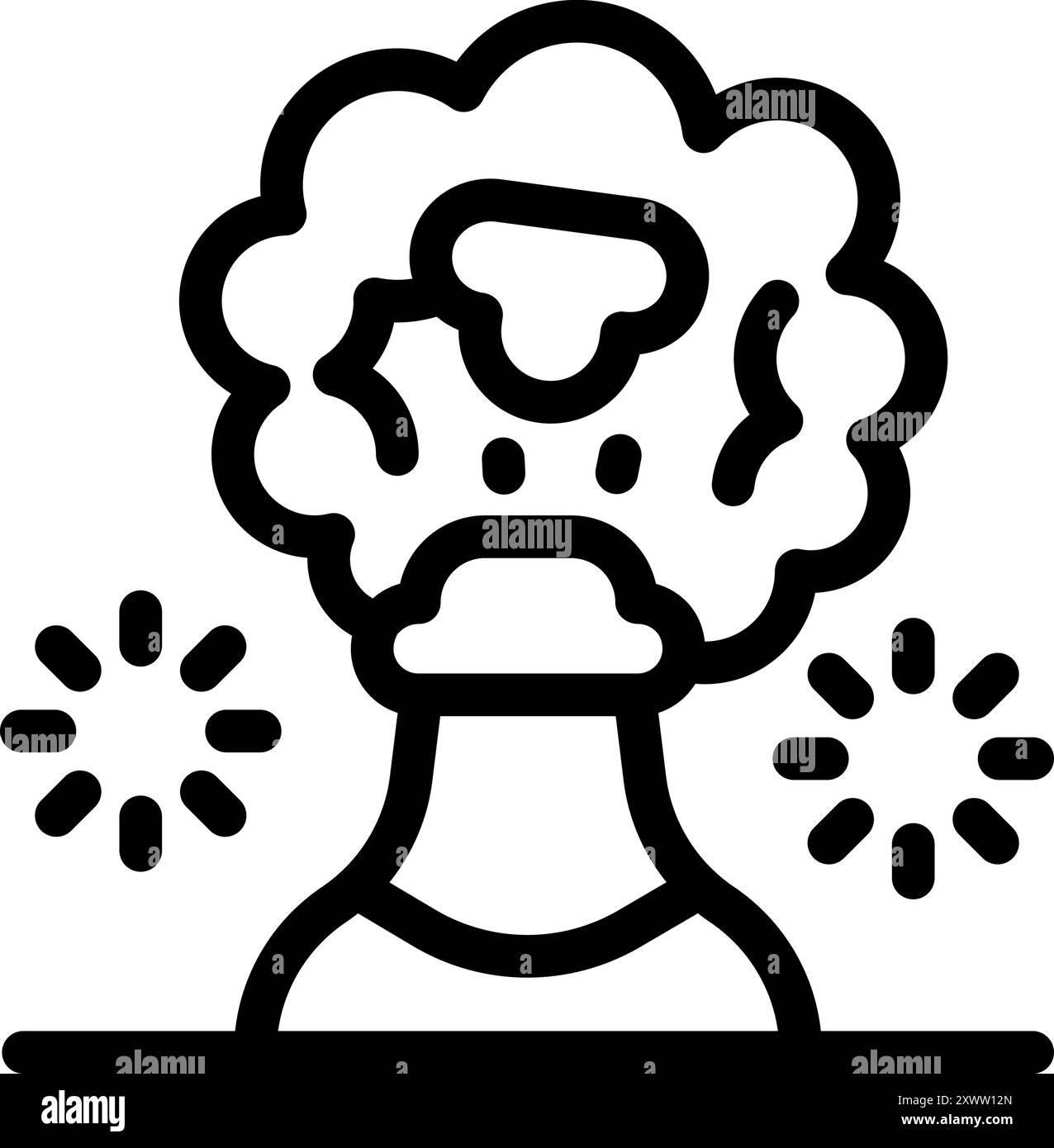 Human head exploding with ideas and creativity, symbolizing innovation ...