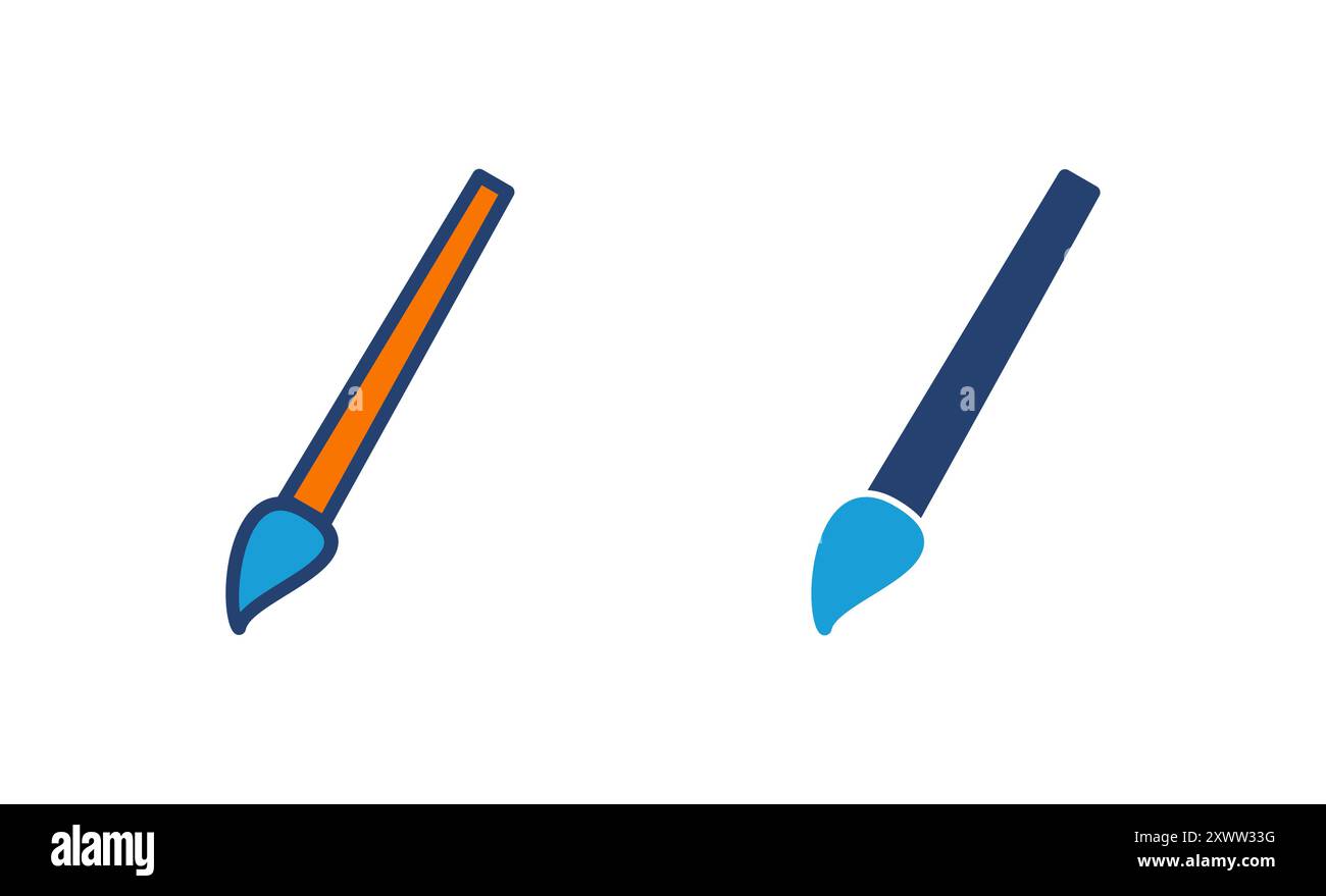 Paint icon vector. paint brush icon vector. paint roller icon vector Stock Vector